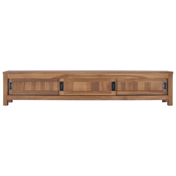 vidaXL Mobile Porta TV 150x30x30 cm in Legno Massello di Teak