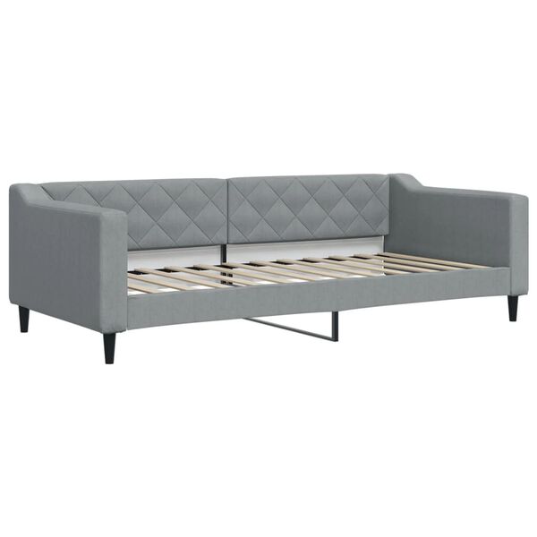 vidaXL Letto da Giorno Grigio Chiaro 90x200 cm in Tessuto