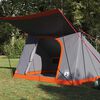 vidaXL Tenda da campeggio Grigio e arancione 282 x 225 x 154 cm