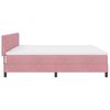 vidaXL Letto a Sorgente LED con materasso Rosa 200 x 200 cm Velluto