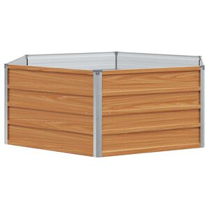 vidaXL Letto rialzato da giardino Aspetto legno 129 x 129 x 45 cm