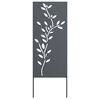 vidaXL Schermo per privacy in giardino Floreale Antracite 50 x 140 cm