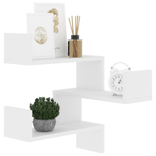 vidaXL Scaffale Parete Angolo Bianco 40x40x50 cm in Legno Multistrato
