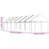 vidaXL Gazebo con Tetto Bianco 13,38x4,08x3,22 m in Polietilene