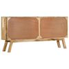 vidaXL Credenza Marrone e Nera 160x30x76 cm in Legno Massello di Mango