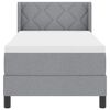 vidaXL Letto box spring con materasso Grigio chiaro 80 x 200 cm
