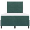 vidaXL Letto a molle con materasso Verde Scuro 120 x 190 cm Tessuto