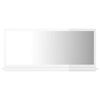 vidaXL Specchio da Bagno Bianco Lucido 80x10,5x37 cm Legno Multistrato