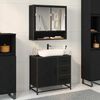 vidaXL Set di mobili per il bagno 2 pcs Rovere nero Legno multistrato
