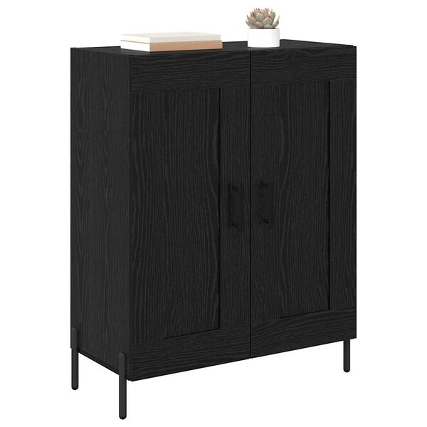 vidaXL Credenza Rovere Nero 69,5 x 34 x 90 cm
