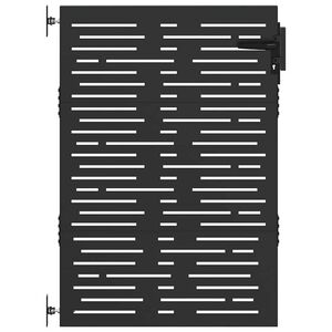 vidaXL Cancello da giardino 85x150 cm in acciaio Corten design quadrato