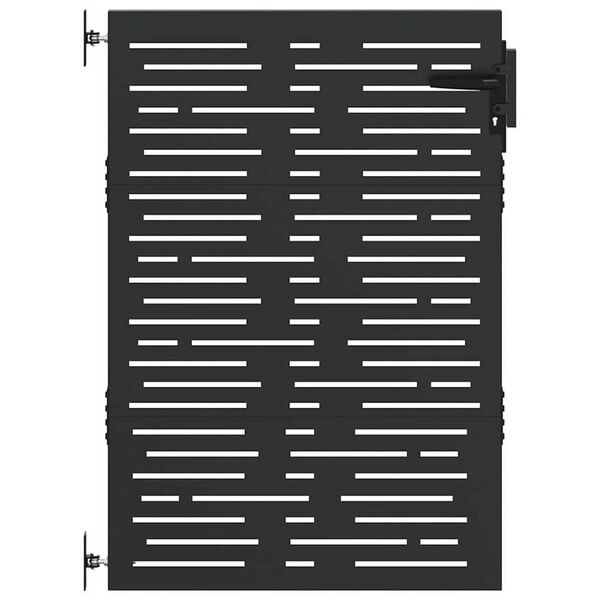 vidaXL Cancello da giardino 85x150 cm in acciaio Corten design quadrato