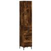 vidaXL Credenza Rovere Fumo 34,5x34x180 cm in Legno Multistrato