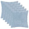 vidaXL Federa 6 pz HEERLEN Azzurro 40 x 40 cm