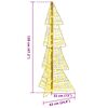 vidaXL Albero di Natale con 100 LED Bianco caldo 120 cm PET