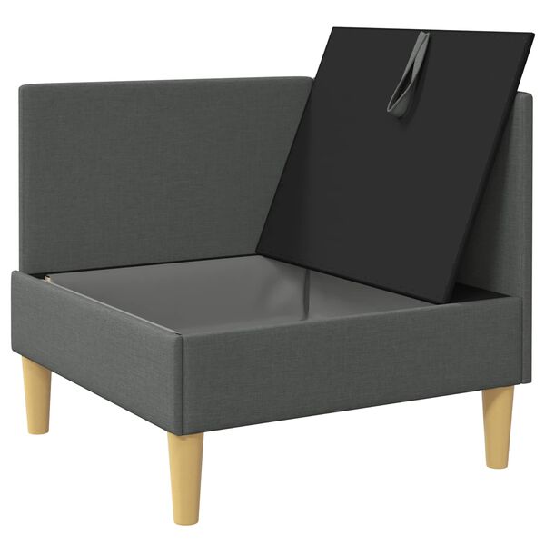 vidaXL Pouf contenitore Grigio scuro