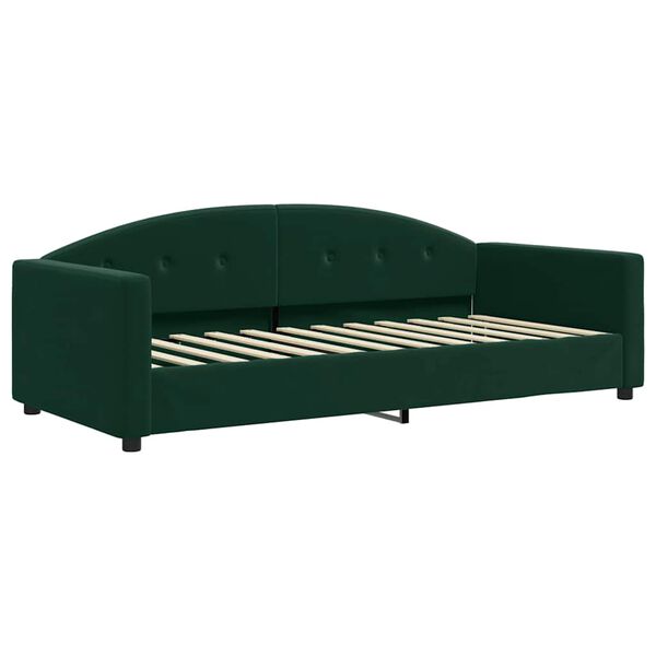 vidaXL Letto da Giorno Verde Scuro 90x200 cm in Velluto