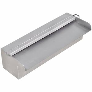 vidaXL Cascata per Laghetto Rettangolare con LED in Acciaio Inox 30 cm