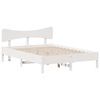 vidaXL Giroletto senza Materasso Bianco 135x190 cm Legno Massello Pino