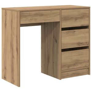 vidaXL Scrivania Rovere artigianale Legno ingegnerizzato