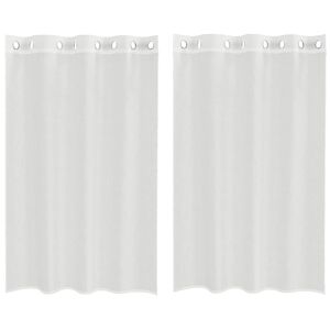 vidaXL Tende in Voile con Occhielli 2 pz Bianco