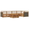 vidaXL Set di divani da esterno 6 pz Naturale Legno di Acacia Massello