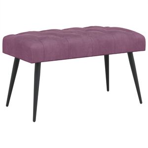 vidaXL Panchina con bottoni imbottiti Viola 80 x 40 x 46 cm Velluto