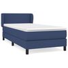 vidaXL Giroletto a Molle con Materasso Blu 100x200 cm in Tessuto