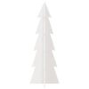 vidaXL Albero di Natale Decorativo Bianco 112 cm Legno Massello Pino