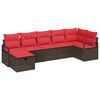 vidaXL Set di divani con cuscino 4 pcs polyrattan