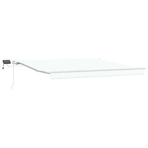 vidaXL Tenda retrattile Bianco 400 &times; 300 cm Tessuto e Alluminio