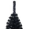 vidaXL Albero di Natale artificiale con luci integrate Nero 120 cm PVC