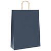 vidaXL Sacchetti di Carta 50 pz con Manici Blu 32x12x42 cm
