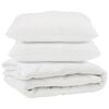 vidaXL Piumone con cuscino 3 pz Bianco Microfibra