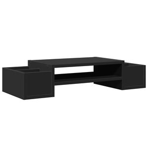 vidaXL Supporto Monitor con Contenitore Nero 70x27x15 cm Truciolato