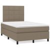 vidaXL Giroletto a Molle con Materasso Tortora 120x200 cm in Tessuto