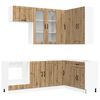 vidaXL Unit&agrave; Cucina LUCCA 8 pz Rovere Artigianale Legno ingegnerizzato