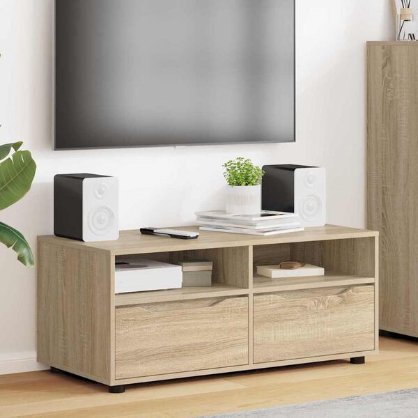 vidaXL Mobile TV Rovere Sonoma 100 x 48 x 43 cm Legno multistrato