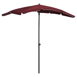 vidaXL Ombrellone da Giardino con Palo 200x130 cm Rosso Bord&ograve;