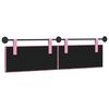 vidaXL Testata appesa Montaggio a parete Rosa 190 x 55 x 7 cm Tessuto