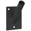 vidaXL Supporto per Bandiera Nero 10.5 x 7.5 x 0.2 cm Acciaio