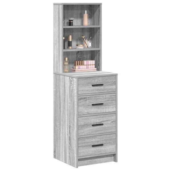 vidaXL Credenza Grigio sonoma 40 x 41 x 135 cm Legno multistrato