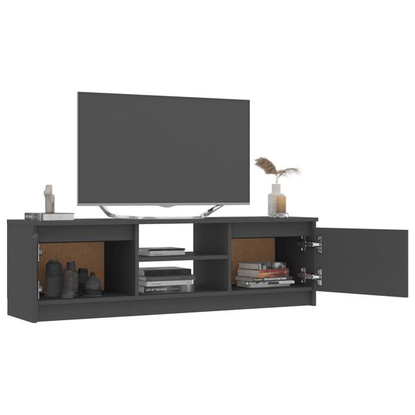 vidaXL Mobile Porta TV Grigio 120x30x35,5 cm in Legno Multistrato