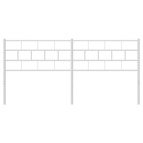 vidaXL Testiera di Ricambio in Metallo Bianco 160 cm