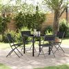 vidaXL Set da Pranzo per Giardino 5 pcs Nero