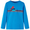 Maglietta da Bambino Maniche Lunghe Blu Cobalto 116