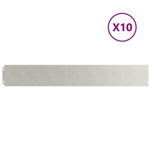vidaXL Bordure per Prato 10 pz 15x103 cm Acciaio Inossidabile