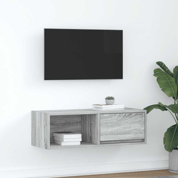 vidaXL Mobile Porta TV Grigio Sonoma 80x31x25,5 cm Legno Multistrato