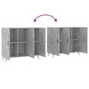 vidaXL Credenza Grigio Cemento 90x34x80 cm in Legno Multistrato