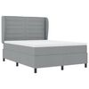 vidaXL Letto a molle con materasso Grigio chiaro 140 x 190 cm Tessuto